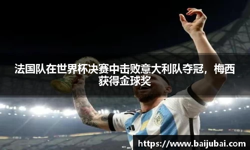 法国队在世界杯决赛中击败意大利队夺冠，梅西获得金球奖